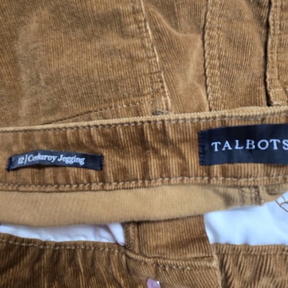 Talbots Corduroy Jegging Button Zip Fly Pants Women's Size 12 Stretch - Picture 7 of 8